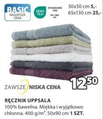 JYSK RĘCZNIK UPPSALA 50x90cm oferta