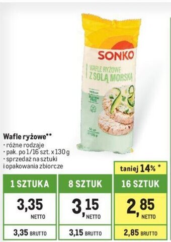 Makro Wafle ryżowe 130g oferta