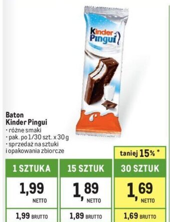 Makro Baton Kinder Pingui 30g oferta