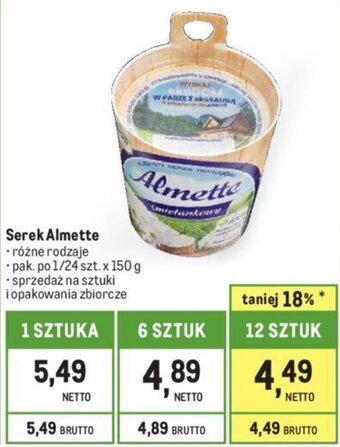 Makro Serek Almette 150g oferta