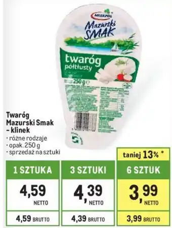 Makro Twaróg Mazurski Smak - klinek 250g oferta