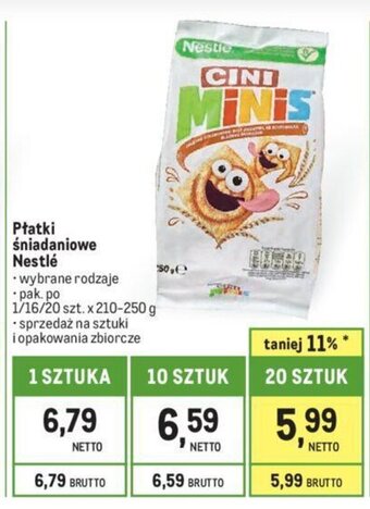 Makro Płatki śniadaniowe Nestlé 210-250g oferta