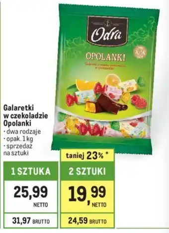 Makro Galaretki w czekoladzie Opolanki 1 kg oferta