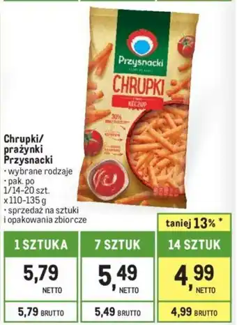 Makro Chrupki/ prażynki Przysnacki 110-135g oferta