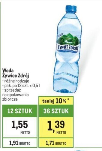 Makro Woda Żywiec Zdrój 0,5l oferta