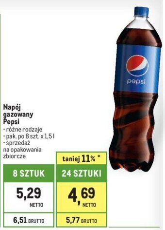 Makro Napój gazowany Pepsi 1,5l oferta