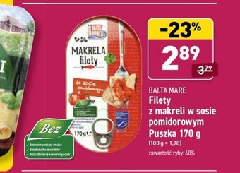 ALDI Filety z makreli w sosie pomidorowym 170g oferta