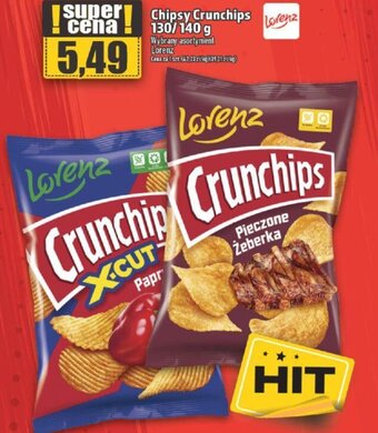 Topaz Chipsy Crunchips 130/140 g Lorenz oferta