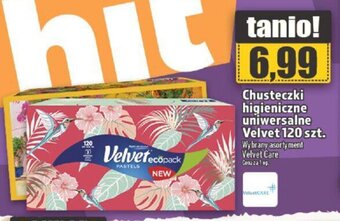 Topaz Chusteczki higieniczne uniwersalne Velvet 120 szt. oferta