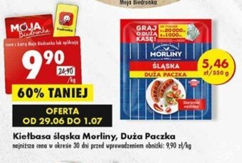 Biedronka Morliny Kiełbasa śląska, Duża Paczka 1kg oferta