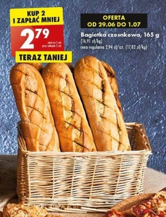 Biedronka Bagietka czosnkowa, 165 g oferta
