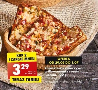 Biedronka Zapiekanka z warzywami grillowanymi z sosem i serem, 100 g oferta