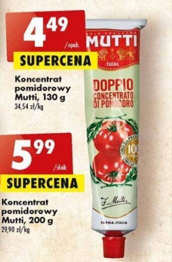 Biedronka Mutti, Koncentrat pomidorowy 130 g oferta