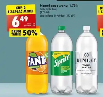 Biedronka Fanta, Sprite, Kinley Napój gazowany, 1,75 l oferta