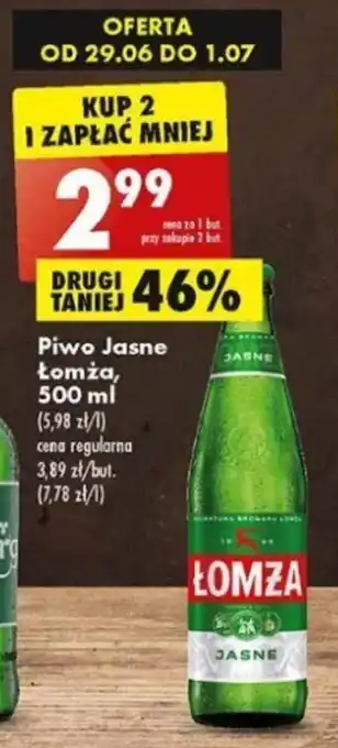 Biedronka Łomża, Piwo Jasne 500ml oferta