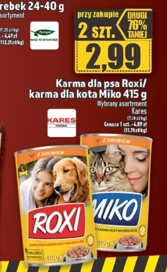 Topaz Karma dla psa Roxi/ karma dla kota Miko 415 g oferta