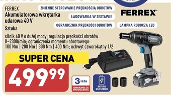 ALDI FERREX Akumulatorowa wkrętarka udarowa 40 V oferta