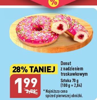 ALDI Donut z nadzieniem truskawkowym oferta