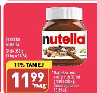 ALDI Krem czekoladowo-orzechowy nutella oferta