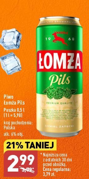 ALDI Piwo łomża pils oferta