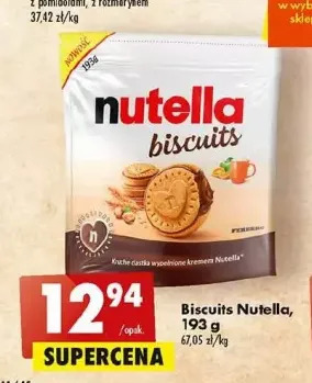 Biedronka Ciastka z kremem nutella biscuits oferta