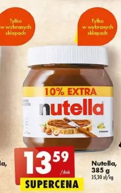 Biedronka Krem czekoladowo-orzechowy nutella oferta