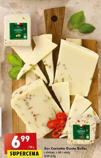 Biedronka Ser caciotta z oliwkami gustobello oferta