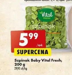 Biedronka Szpinak baby vital fresh oferta