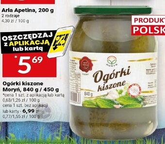 Twój Market Ogórki kiszone Moryń, 840 g / 450 g oferta
