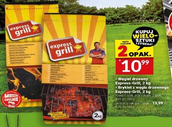 Twój Market Węgiel drzewny Express-Grill, 2 kg Brykiet z węgla drzewnego Express-Grill, 2 kg oferta