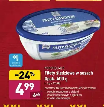 ALDI Filety śledziowe w sosie jogurtowym z ziołami 1 SZT 400 G oferta