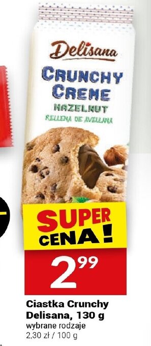 Twój Market Ciastka Crunchy Delisana, 130 g oferta