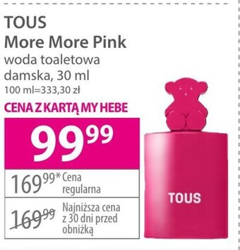 Hebe Woda toaletowa tous oferta