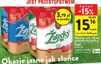 Intermarche Piwo zatecky svetly lezak oferta