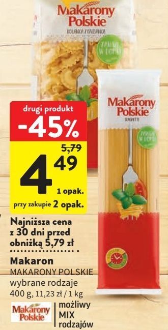 Intermarche Makaron spaghetti makarony polskie oferta