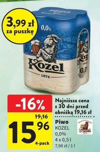 Intermarche Piwo kozel 0% oferta