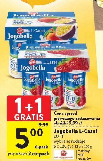 Intermarche Jogurt truskawka zott jogobella l. casei oferta