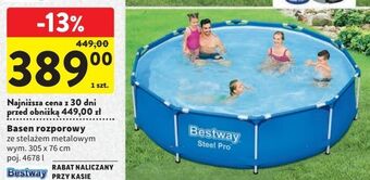 Intermarche Basen rozporowy 305 x 76 cm bestway oferta