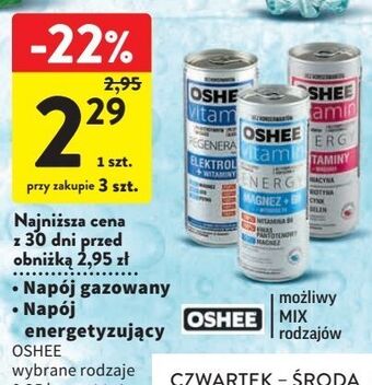 Intermarche Napój magnez + wit b6 b5 oshee vitamin energy oferta