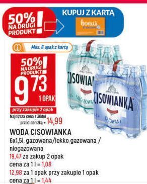 E.Leclerc Woda gazowana cisowianka oferta