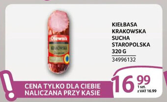 Selgros KIEŁBASA KRAKOWSKA SUCHA STAROPOLSKA 320g oferta