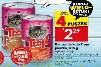 Twój Market Karma dla kota Tropi puszka, 415 g oferta