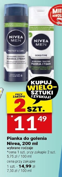 Twój Market Pianka do golenia Nivea, 200 ml oferta