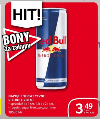 NAPOJE ENERGETYCZNE RED BULL 250 ML