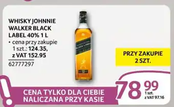 Selgros WALKER BLACK WHISKY JOHNNIE LABEL 40% 1 L oferta