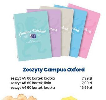 E.Leclerc Zeszyt campus pasterl a4 60 kartek kratka oxford oferta