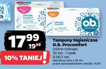 Netto Tampony higieniczne o.b. procomfort oferta
