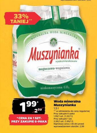 Netto Woda mineralna muszynianka oferta