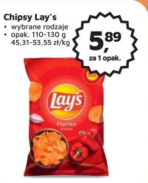 Odido Lay's chipsy ziemniaczane o smaku papryki 130 g oferta