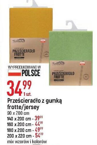 E.Leclerc Prześcieradło jersey z gumką 140 x 200 cm oferta
